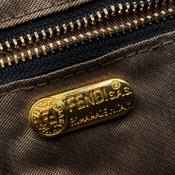 Fashion Zucca Mini Bag Canvas Mono Leather Gold Hardware - Picture 12 of 12